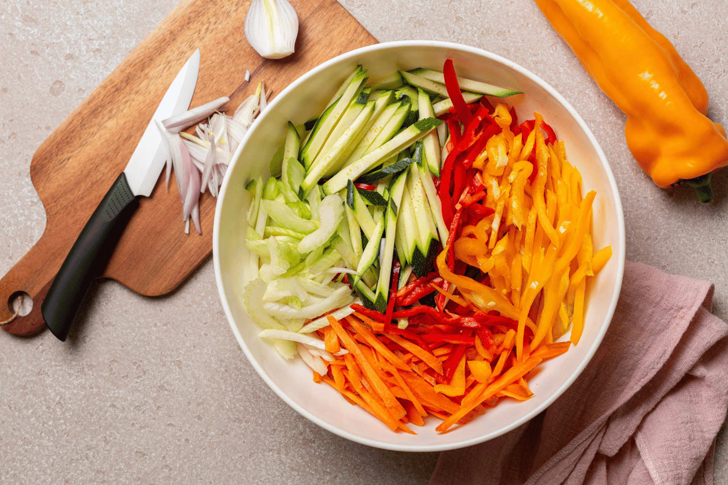 Comment couper des légumes en julienne