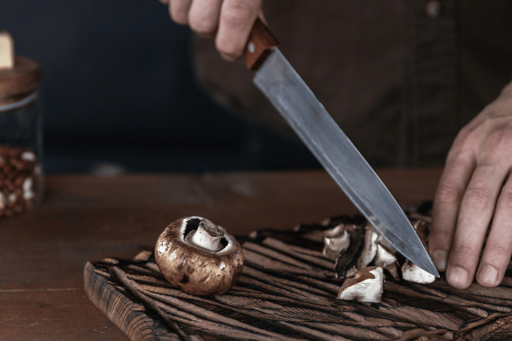Comment couper les champignons de Paris pour une plancha