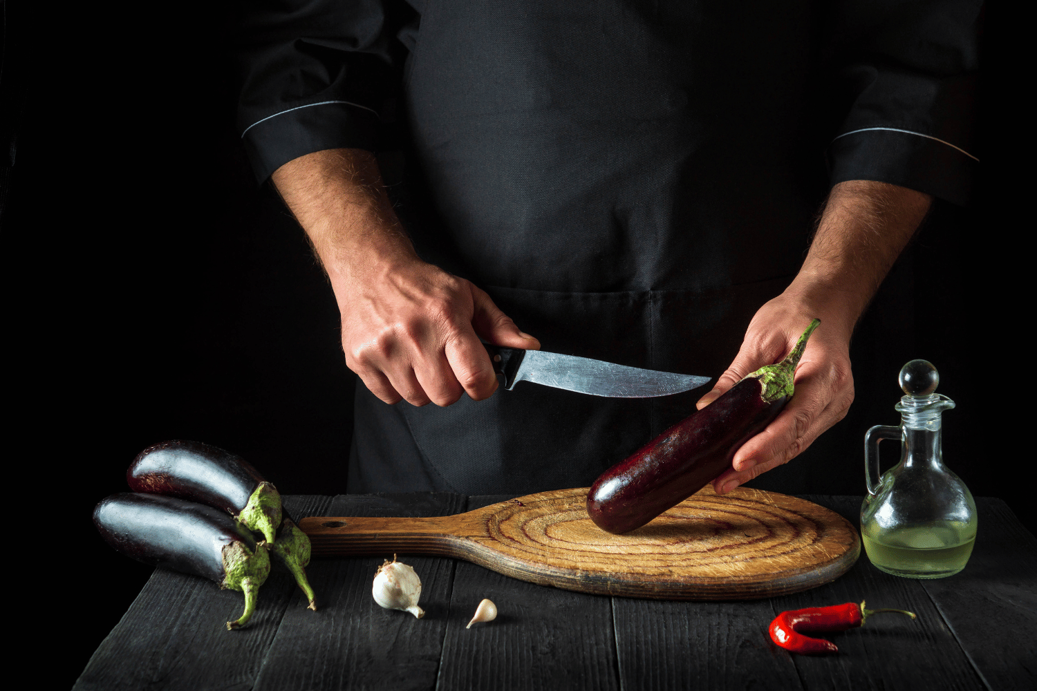 Comment couper une aubergine