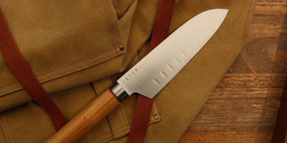 Couteau Santoku ETCH - Design japonais et artisanat français