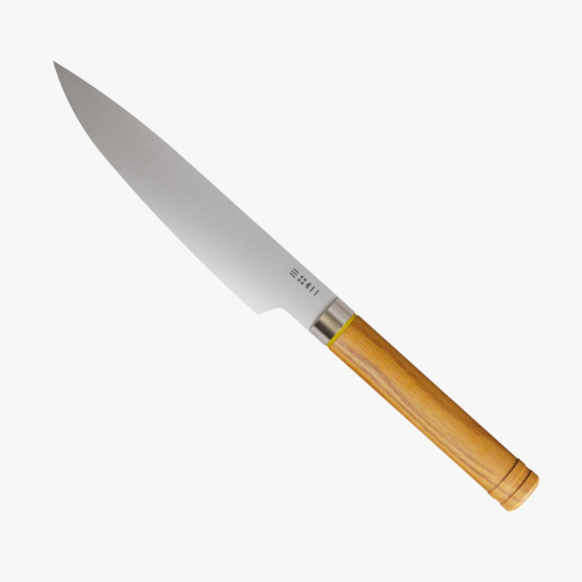 Couteau de chef ETCH haut de gamme présenté dans une cuisine au style minimaliste