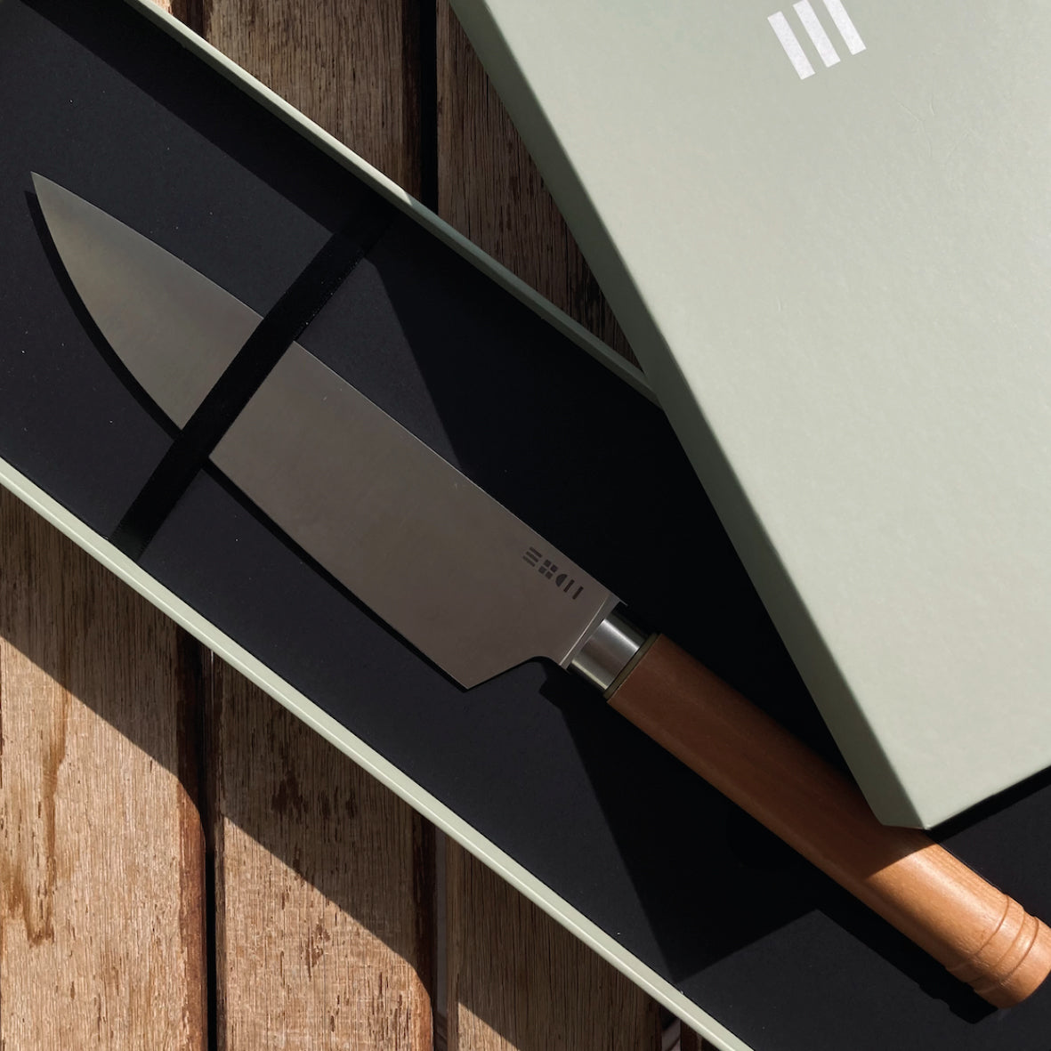 Gros couteaux de cuisine proessionnels - manche en bois