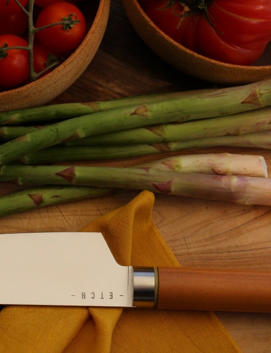 Couteaux de cuisine français haut de gamme lame inox et manche en bois