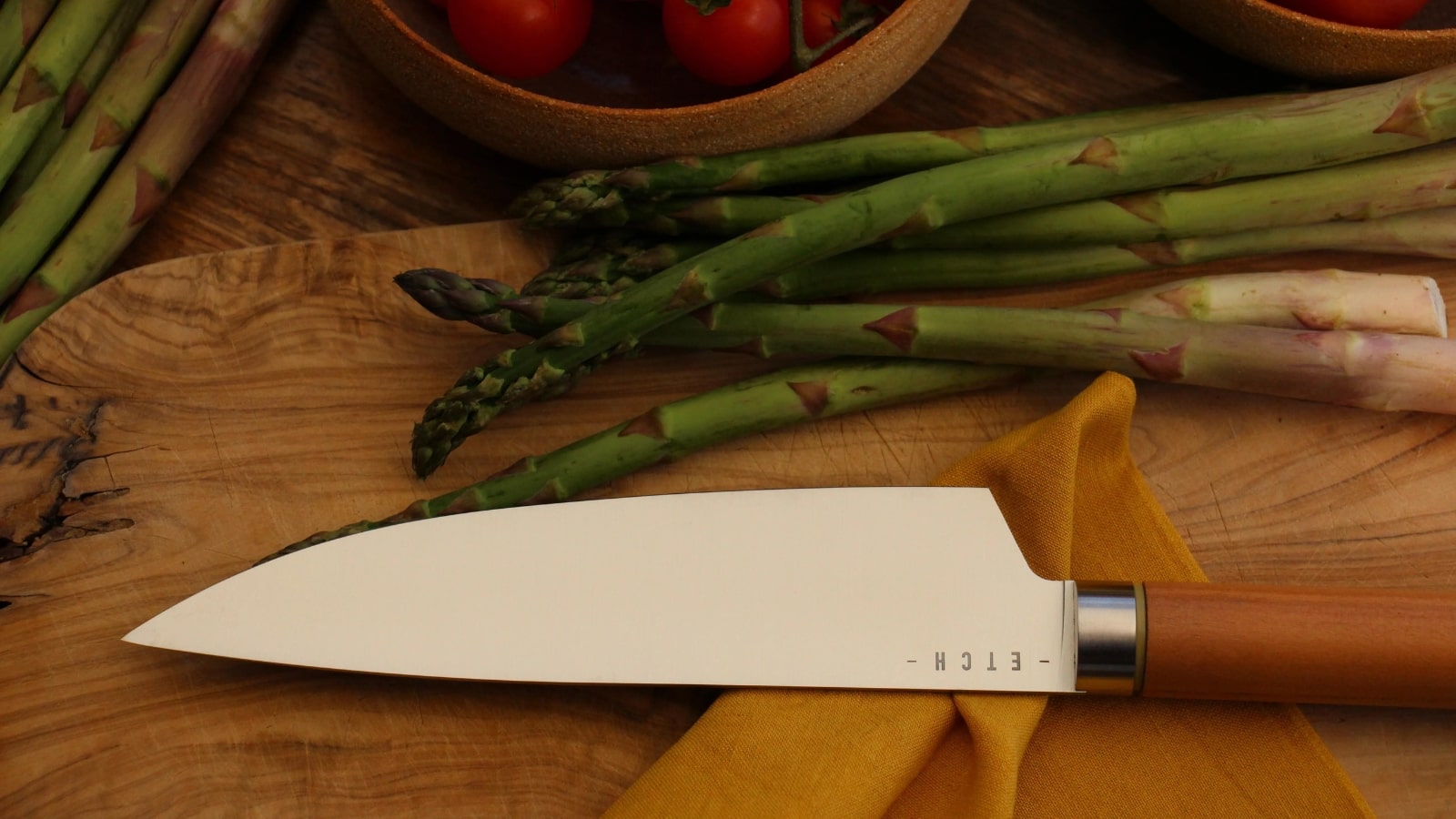 Couteaux de cuisine français haut de gamme lame inox et manche en bois