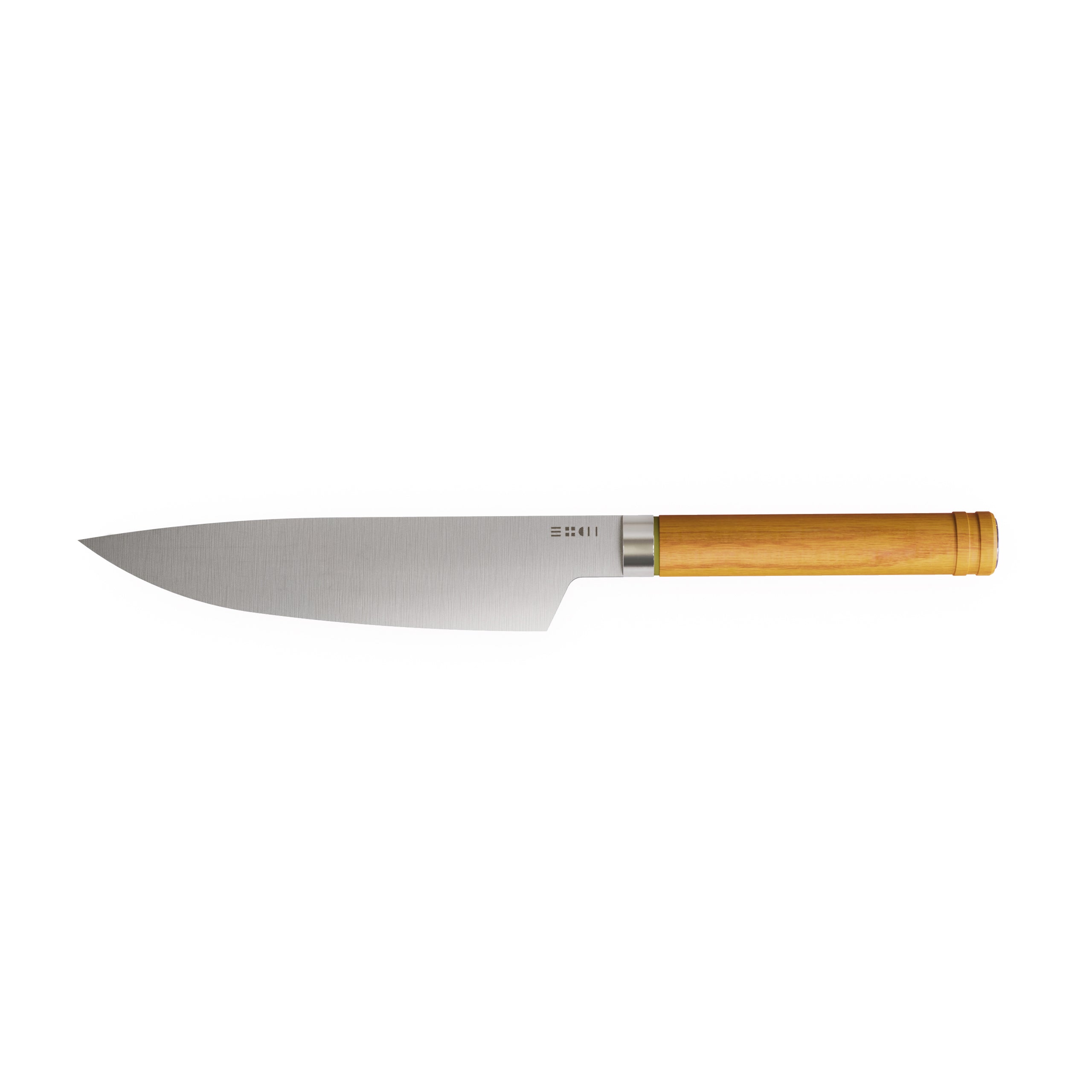 Grand Couteau de Cuisine de Chef Français | Lame Inox 21 cm | Manche en Bois Merisier | Haut de gamme